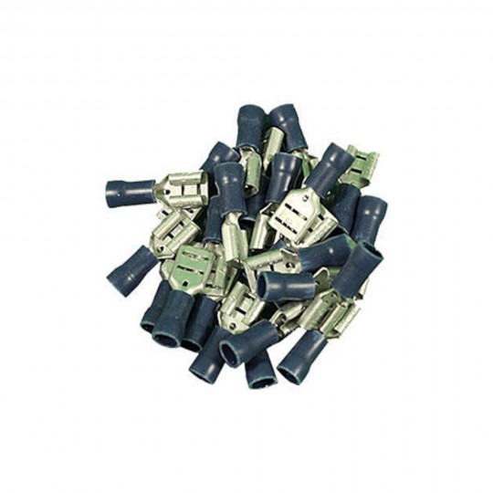 Wire Terminals, Female Disconnect, 16-14 Gauge, Blue, 25 Pack : 1670FIN