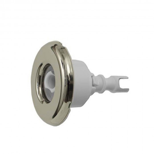 Jet Internal, Waterway Mini Storm, Directional, 3" Face, Smooth, White w/ Stainless Escutcheon : 212-7920S
