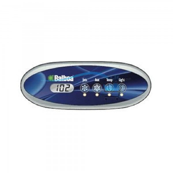 Spaside Control, Balboa ML240, Oval, 4-Button, LCD, Jets-Aux-Temp-Light, White Bezel : 53683