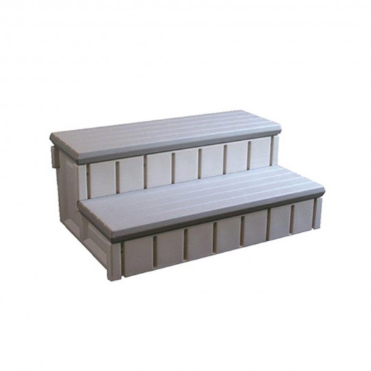 Steps, Confer, Deluxe, 36" Wide, Gray, With Black Sidewalls And Supports : LASS36-G