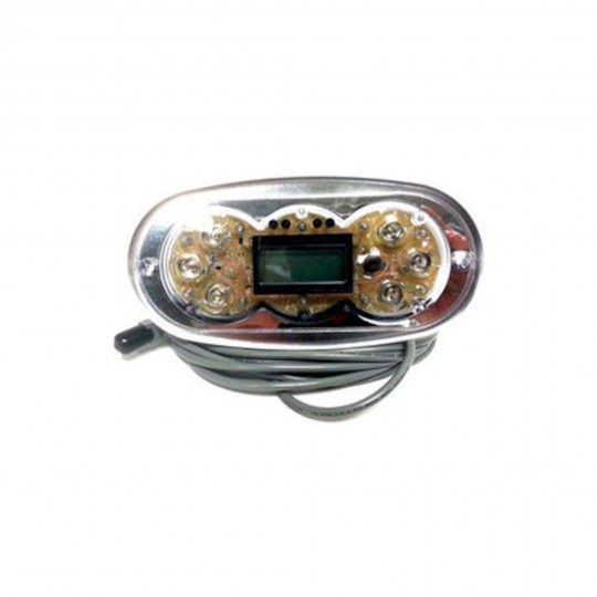 Spaside Control, Balboa TP600, 6-Button, Oval, LCD, No Overlay, 4 pin Molex, 7' cord, 7.1" x 3.5"" : 55676-09