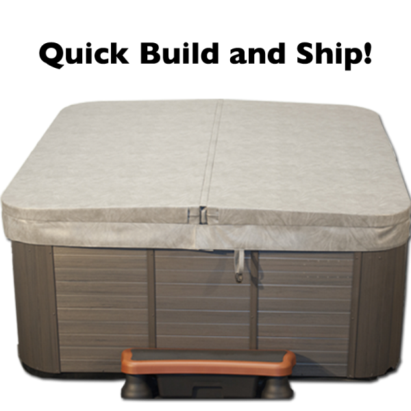 Hot Tub Covers for Amish Spas - Manheim - Square with Rounded Corners - A: 84, B: 84, C: 6