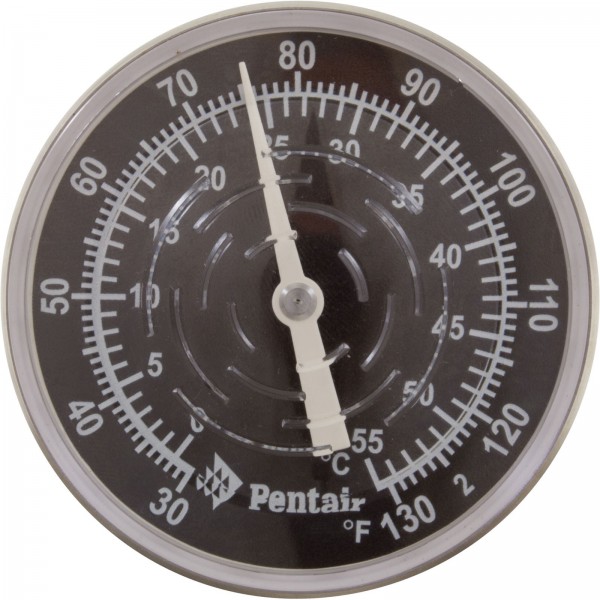 Thermometer, Pentair, In-Line Nylon Wall, 30-130 Deg, 1/2"mpt : SL1DW
