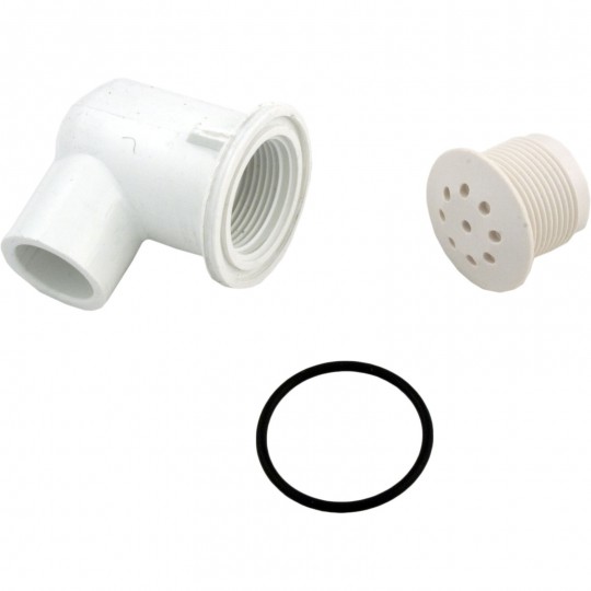 Air Injector, WW, Top Flo, 1/2"s, Elbow Style, White : 670-2310