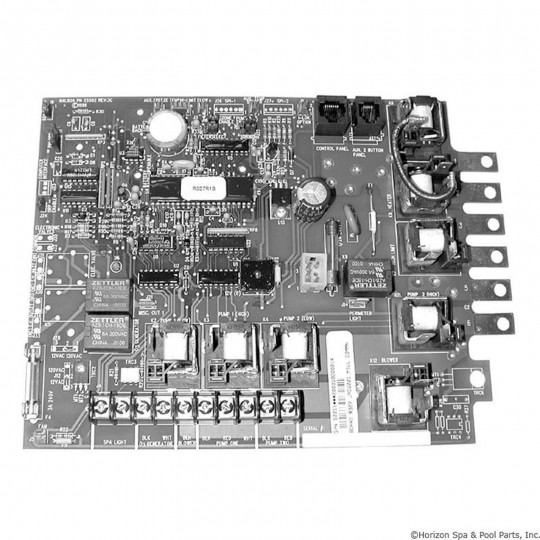 PCB, Jacuzzi, R327, R641, ME Serial Deluxe, with Phone Plug : 52211