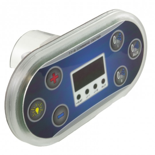 Topside, United Spa Controls T7-S, 6 Button, P1, P2, Aux, Lt : EL117S