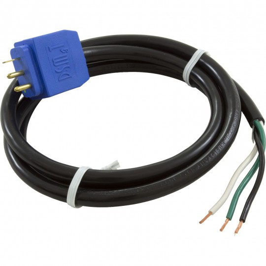 Circ Pump Cord, H-Q, Molded, 48", 115v/230v, 10A, Blue : 30-0210-48-K