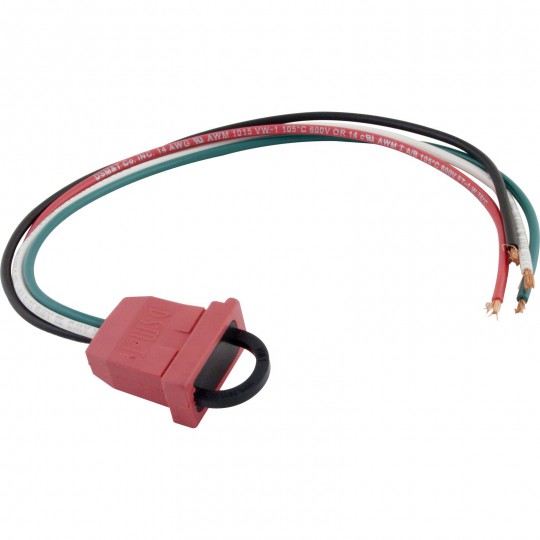 Receptacle, H-Q, Pump 1, 2 Speed, Molded, Red, 14/4 : 09-0022C-A