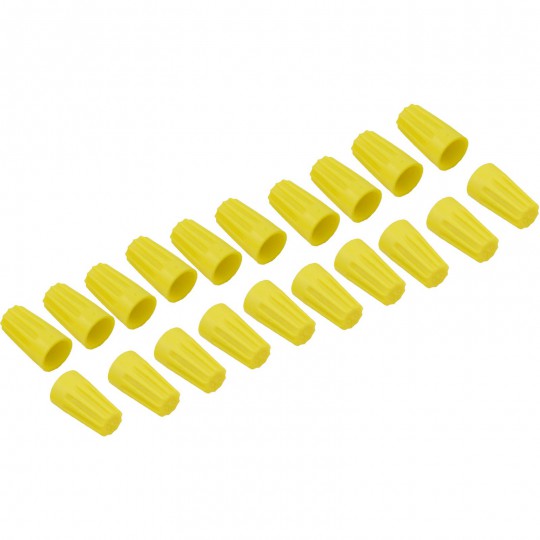 Wire Nut Connecter, Pack of 25, 18-10 AWG, Yellow :