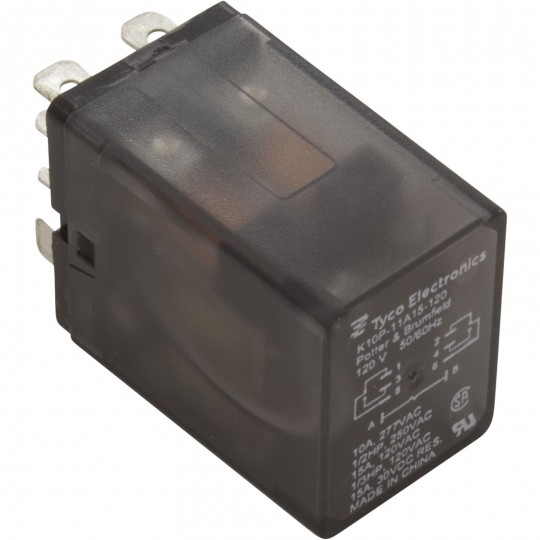 Relay, TE Connectivity, DPDT, 15A, 120v : K10P11A15-120