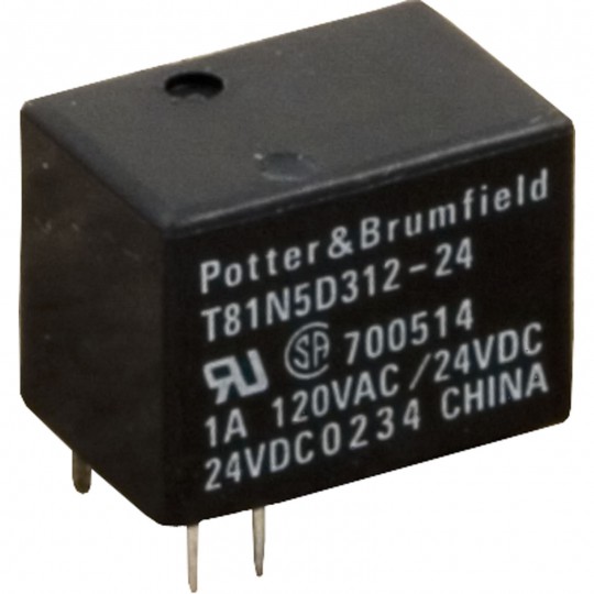 Relay, P&B, T-81 Type, SPDT, 1A, 24VDC, Jandy Boards : 36K2076