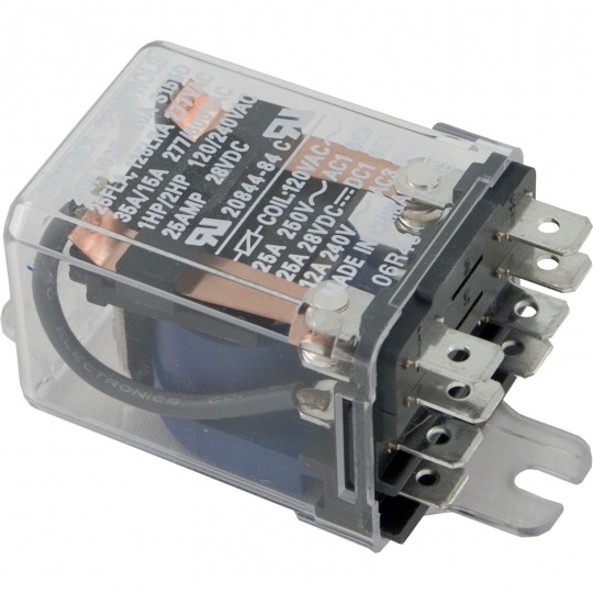 Relay, Deltrol Controls, DPDT, 30A, 115v, Coil, Dustcover : 20844-84