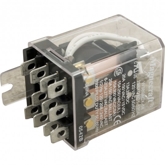 Relay, 3PDT, 25A, 115v, Dustcover : 389FXCXC1-120A