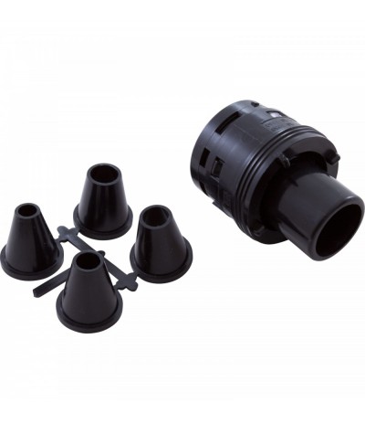 Nozzle, Waterway Poly Jet Caged Style, Directional, Black : 210-8751