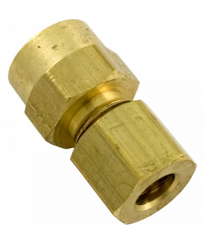Compression Fitting, 1/8" x 1/4" Tube, Brass : 522001