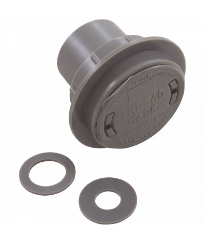 Return Fitting/Inlet, Zodiac ThreadCare, 1.5" and 1", Lt Gry : 3-3-115