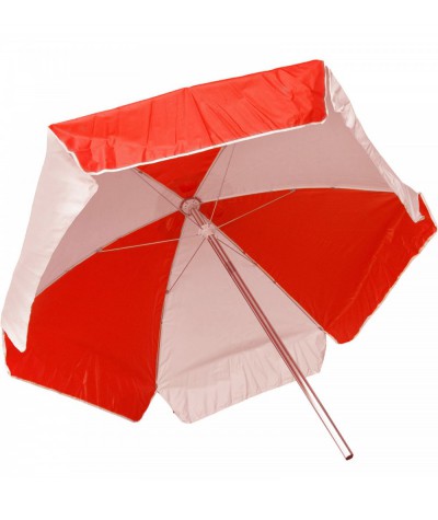 Umbrella, Kemp, Red/White, 6ft, Polyester : 12-008-RED/WHI