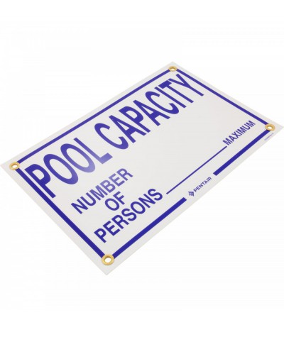 Sign, Pool Capacity, 18" x 12" : R230900
